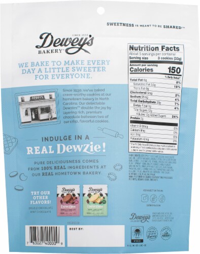 Dewey's Bakery® Original Chocolate Layered Sandwich Cookies Perspective: back