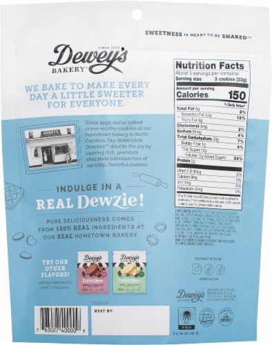 Dewey's Bakery® Original Chocolate Layered Sandwich Cookies Perspective: back