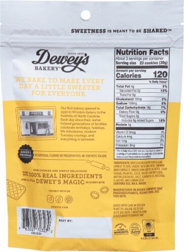 Dewey's Bakery® Mini Meyer Lemon Cookies Perspective: back