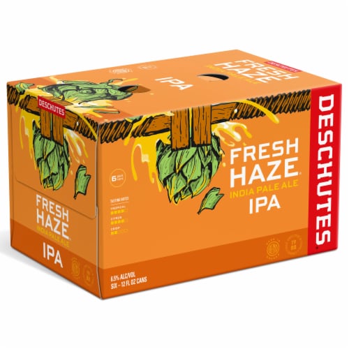 Deschutes Brewery® Fresh Haze IPA Craft Beer Perspective: back