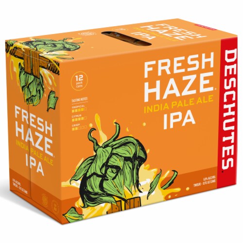 Deschutes Brewery® Fresh Haze IPA Craft Beer Perspective: back