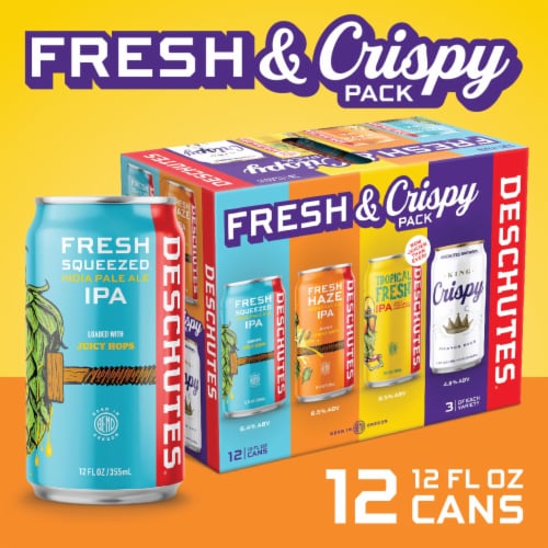 Deschutes Brewery® Fresh & Crispy Variety Pack Craft Beer Perspective: back