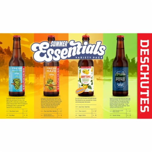 Deschutes Brewery® The Summer Essential Variety Pack Craft Beer Perspective: back