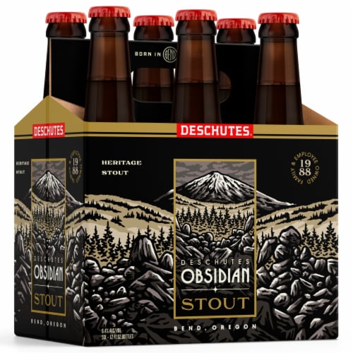 Deschutes Brewery® Obsidian Stout Craft Beer Perspective: back