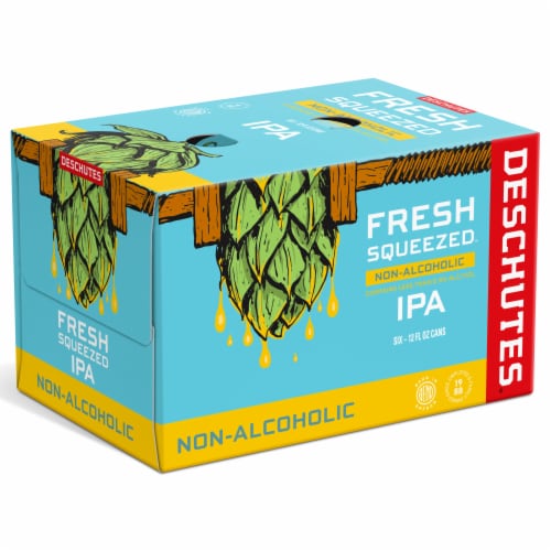 Deschutes Brewery® Fresh Squeezed Non-Alcoholic IPA Craft Beer Perspective: back