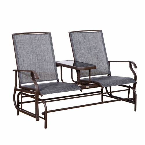 Outdoor Glider Chair 2 Person Steel Rocking Chair Patio