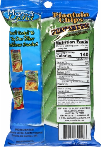 Mama Lycha® Plantain Chips Perspective: back