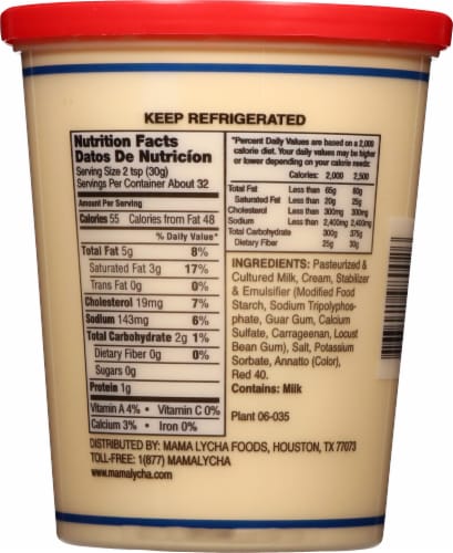 Mama Lycha® Crema Salvadorena Style Sour Cream Perspective: back