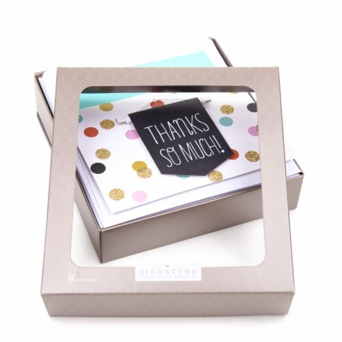 Thank You Notes (#65): Signature Thanks Banner 8 Cards and Envelopes Perspective: back