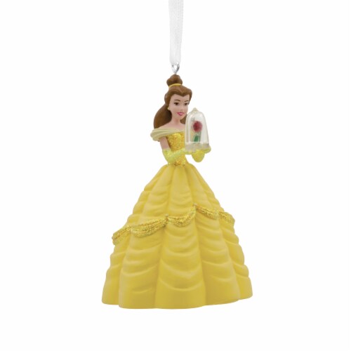 Hallmark Disney Belle Enchanted Rose Christmas Ornament Perspective: back