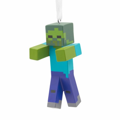 Hallmark Minecraft Zombie Christmas Ornament Perspective: back