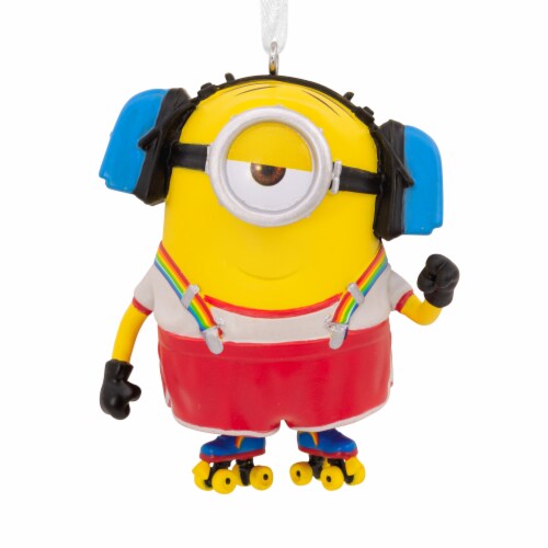 Hallmark Minions Stuart the Minion Roller Skating Christmas Ornament Perspective: back