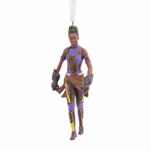 Hallmark Marvel Black Panther Shuri Christmas Ornament Perspective: back