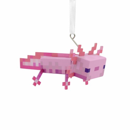 Hallmark Minecraft Axolotl Christmas Ornament Perspective: back