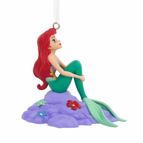 Hallmark Disney The Little Mermaid Ariel on Rock Christmas Ornament Perspective: back
