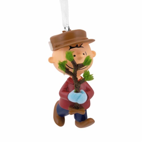 Hallmark Peanuts Charlie Brown With Tree Christmas Ornament Perspective: back