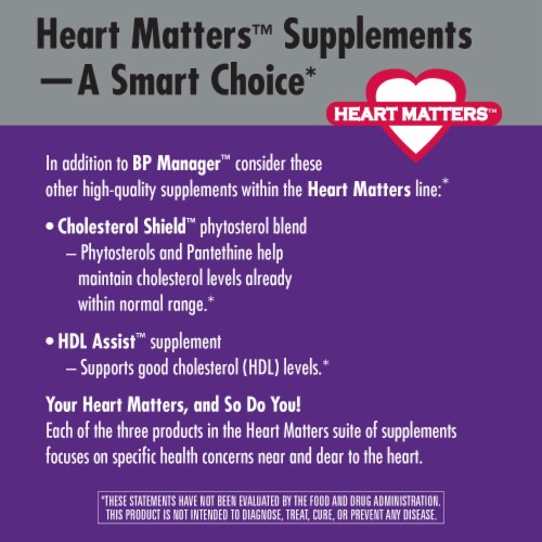 Enzymatic Therapy Blood Pressure Manager Tablets Perspective: back