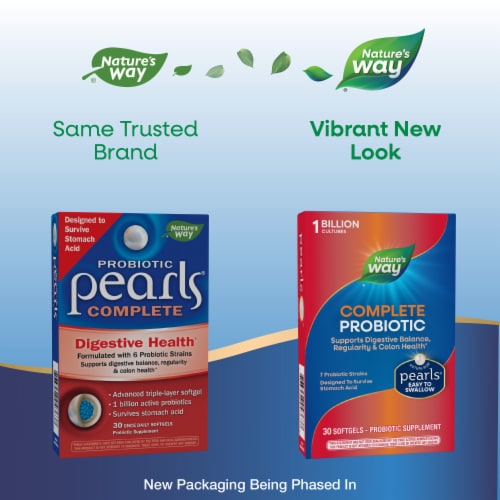 Nature's Way® Probiotic Pearls® Complete Digestive Health Softgels Perspective: back