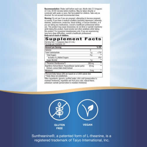 Nature's Way Sleep Tonight™ Cherry Melatonin Drops Perspective: back