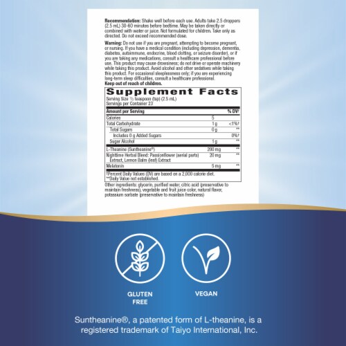 Nature's Way Sleep Tonight™ Cherry Melatonin Drops Perspective: back