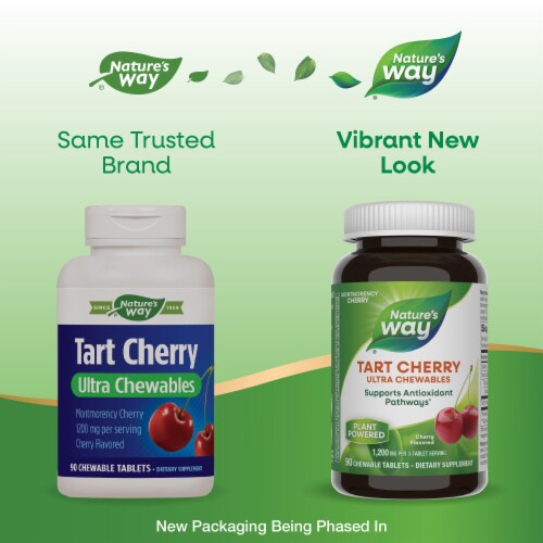 Enzymatic Therapy Ultra Tart Cherry Dietary Supplement Chewables Perspective: back