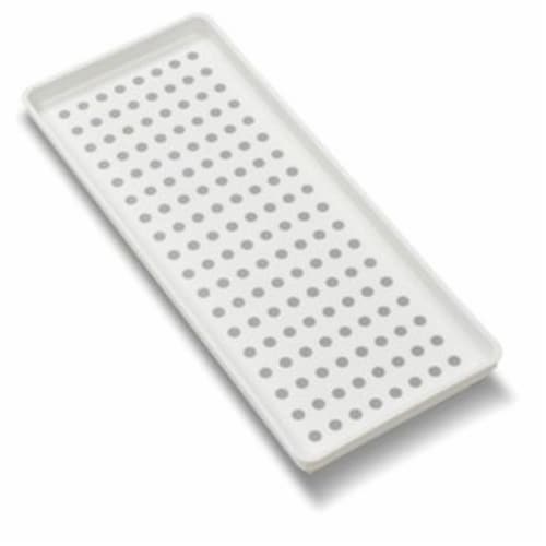 madesmart® Dots Large Stacking Cabinet Shelf in White/Grey Perspective: back