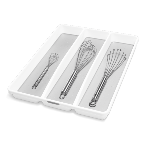 Madesmart® Housewares Utensil Tray - White / Gray Perspective: back