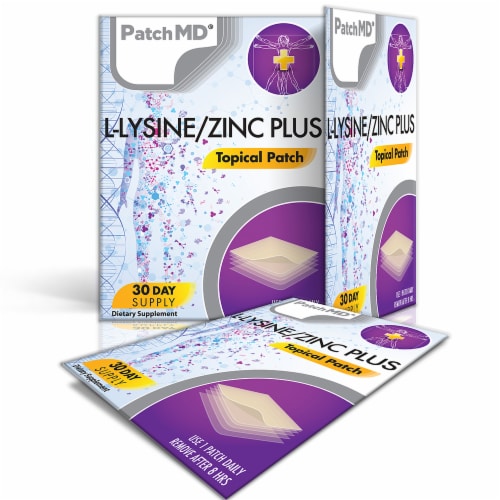 PatchMD - L-Lysine/Zinc Plus and D3/K2 Topical Patches - 30 Days Supply Combo Pack Perspective: back