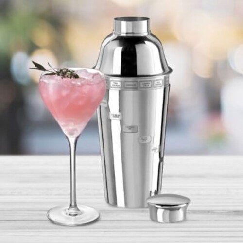 Oggi™ Dial A Drink™ Stainless Steel Cocktail Shaker Perspective: back