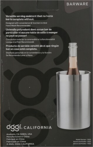 Oggi Stainless Steel Wine Cooler Perspective: back