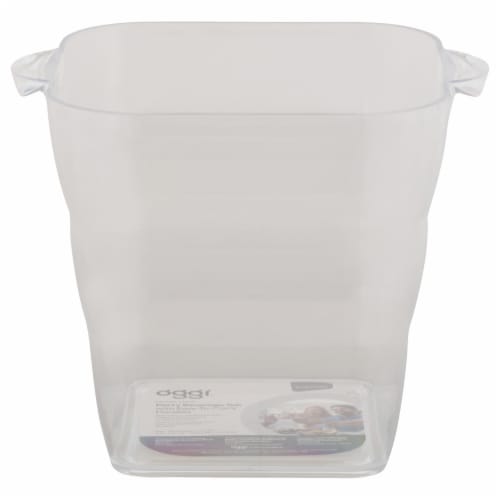Oggi® Square Ice Bucket - Clear Perspective: back