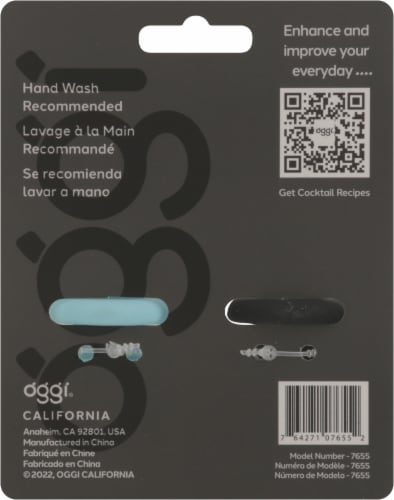 OGGI® Silicone Bottle Stoppers Perspective: back
