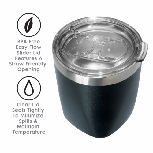 OGGI 12 oz Wine Tumbler - Gold Marble Perspective: back