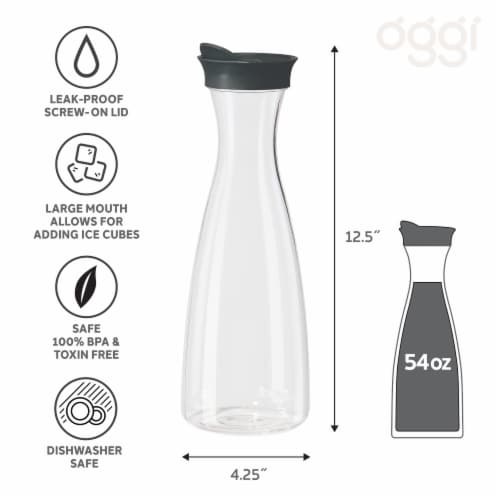 Oggi JuIce Jar w/ Flip-Open Lid - Clear Perspective: back