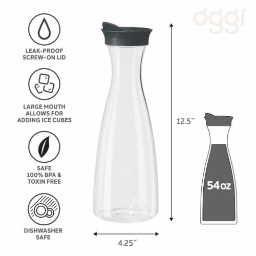 Oggi JuIce Jar w/ Flip-Open Lid - Clear, 54 oz - Kroger