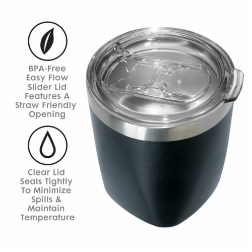 OGGI 10 oz Insulated Tumbler - Black Perspective: back