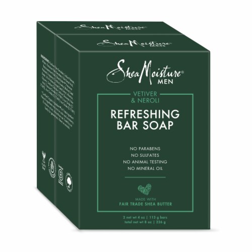 Shea Moisture® Men Vetiver & Neroli Refreshing Bar Soap Cleanser Perspective: back