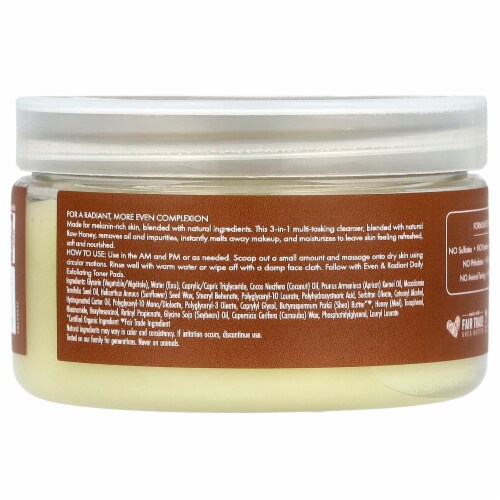 SHEA MOISTURE EVEN & RADIANT CLEANSING BALM 4OZ Perspective: back