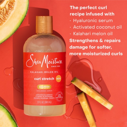 SheaMoisture Kalahari Melon Oil Infused with Hyaluronic Serum, Curl Stretch Shampoo Perspective: back