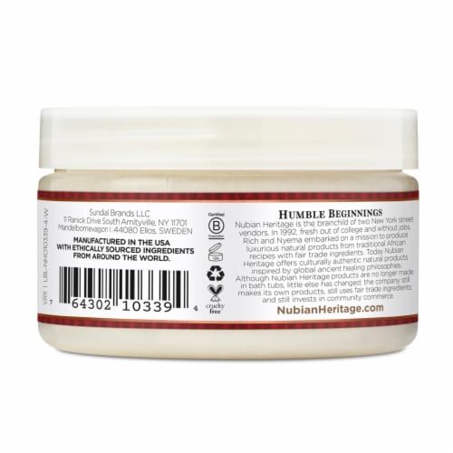 Nubian Heritage Shea Butter Infused With Honey & Black Seed Perspective: back