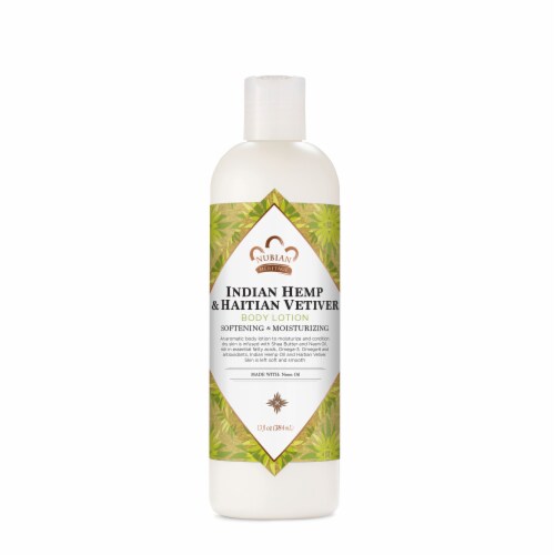 Nubian Heritage Indian Hemp & Haitian Vetiver Body Lotion Perspective: back