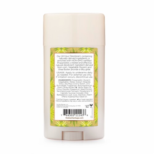 Nubian Heritage Indian Hemp and Haitian Vetiver Deodorant Perspective: back