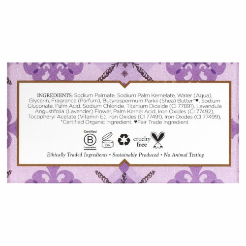 Nubian Heritage Lavender & Wildflowers Shea Butter Soap Perspective: back
