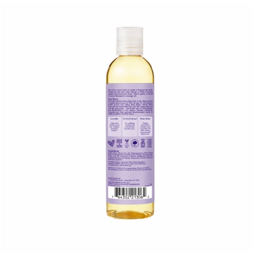 Shea Moisture Lavender & Wild Orchid Bath Body & Massage Oil Perspective: back