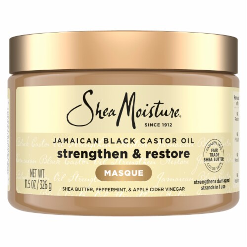 SheaMoisture Castor Oil Treatment Masque Jamaican Black Castor Oil For Dry Hair, Paraben Free Perspective: back