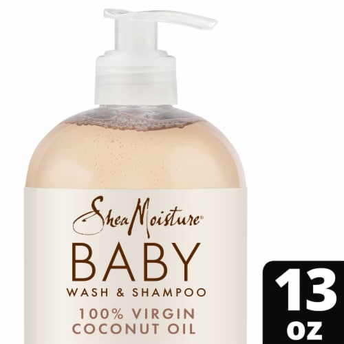 SheaMoisture Hundred Percent Virgin Coconut Oil Baby Wash and Shampoo Perspective: back