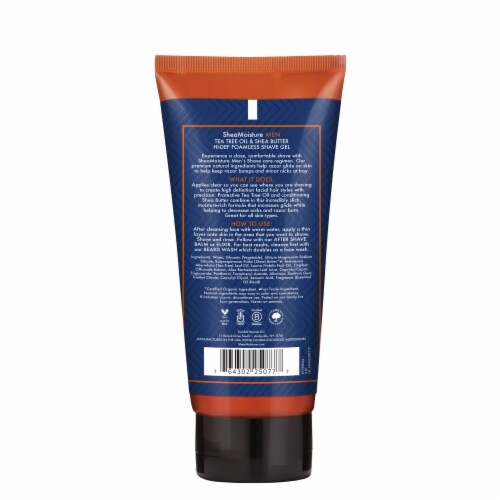 Shea Moisture® Men Tea Tree Oil & Shea Butter Hi-Def Foamless Shave Gel Perspective: back
