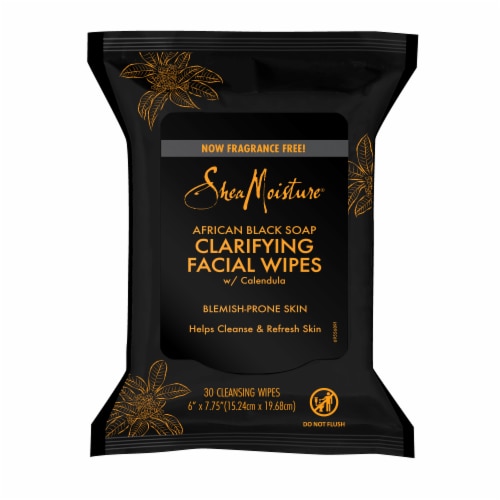 Shea Moisture African Black Soap Facial Wipes Perspective: back