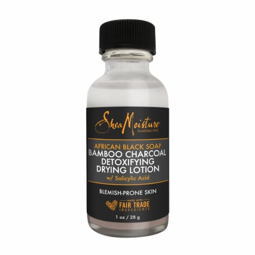 Shea Moisture® Sulfate-Free African Black Soap Bamboo Charcoal Drying Lotion for Blemish Prone Skin Perspective: back
