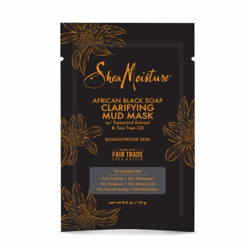 SheaMoisture African Black Soap Mud Mask Packette Perspective: back